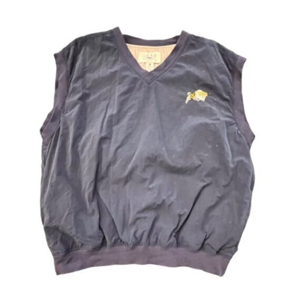 Vintage Naval Academy Midshipmen GOLF VEST Gear for Sports Size XL V-Neck‎ Nylon